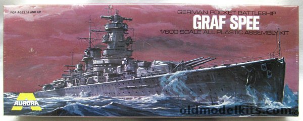 Aurora 1/600 Admiral Graf Spee  - Pocket Battleship, 709 plastic model kit